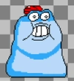 Blue Big Cheese's stunned sprite from the "honey bunch of sprites" stream.