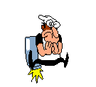 Spr player jetpackmid 0.gif (8 KB) Peppino starting to fall after boosting upwards with a jetpack.