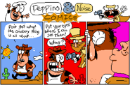 Comic 2. Showing Peppino and The Noise being cowboys.