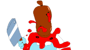 Monster jumpscare sausage.png (14 KB) Sausage Monster's jumpscare sprite.
