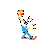 Pizzahead walking toward the player in Phase 3.