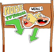 Noise Tutorial Poster. Points to the tutorial room in Gnome Forest