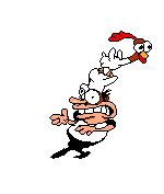 Mort dragging Peppino forward.