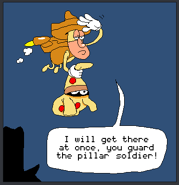 Dougie being brought along with Noise in pursuit of "A guy who moves really fast".