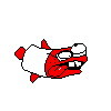 Rocket's defeated sprite, after the transformation ends.