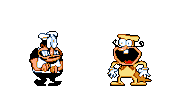 An unfinished co-op idle animation of The Noise and Peppino doing a rain dance ritual to make some tasty spaghetti. This could have played when both Peppino and The Noise were next to each other.