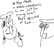 Concept Art of Peppino reacting to Peshino.