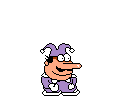 The Jester's idle animation. Seen when destroying his house as The Noise.