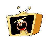 The Noise's "multiple of ten" hurt TV animation number 4, depicting Noise looking demented while looking left and right frantically.