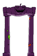 Spr gate pepperman 0.png (5 KB) Pepperman's arena gate, a paint-covered stone archway with a carving of Pepperman on the top.