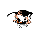 Peppino tumbling down after crashing into a wall. Also seen in the intro to the Pizzaface boss fight.