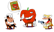 Descriptionimages3.png (12 KB) Peppino sitting on a chair with The Noise and Pepperman, seen on the Steam page.