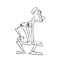 Pizzahead screaming "GET OUT" at the player.