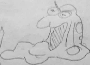 Early design for Cheeseslime. Notice the eyebrows.