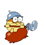 Camembert Squire's stunned animation.