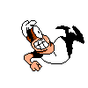 Spr player diagonalupthrow.gif (4 KB) Peppino kicking his legs upwards while spinning as an attack that throws the enemy in the air diagonally.