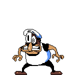 SCARED Sneak.gif (12 KB) Unfinished animation of Peppino making large strides while looking scared.