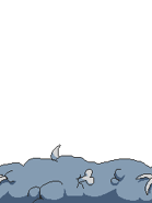 Level gate background decoration #2. Blue sand with bones.