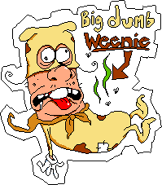 Big Dumb Weenie graffiti that PepperMan drew depicting Noise as a less than appetizing weenie. It replaces the Peppino graffiti.