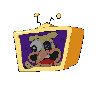 The Noise's "multiple of ten" hurt TV animation number 6, depicting a Noisey sitting with blood coming out of his mouth and broken left eye.