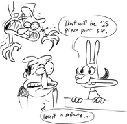 Noisette makes Peppino suspicious.png (166 KB) Peppino getting suspicious of Noisette before a beat-up Noise possibly begins to maim him.