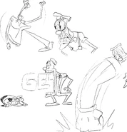 Part of Mc Pig's original concept for Pizzahead.