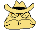 Vigilante's boss fight icon on Pizza Granny sign.