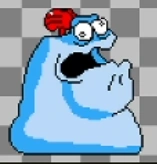 Big Cheese with a blue color palette and an exposed brain. It can be seen in McPig's "honey bunch of sprites" stream. It was never implimented in the files of the game nor in builds.