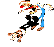 Beatdown12.gif (9 KB) Peppino kicking into Pizzahead's stomach.