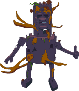 John Statue in the Crumbling Tower Of Pizza.