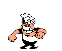 Rage2.gif (35 KB) Peppino's walking animation during a combo of 50 or higher or during the third phase of the Pizzaface boss fight. This is a possible reference to The Simpsons when Moe funk dances for self defense.