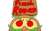 Unused sprite of Pizzaface with a sign, intended to be used during boss fights.