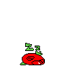 Tomato Toppin's second taunt, where it is sleeping.