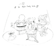 Doodle of The Noise and other characters referencing the Donkey Kong Rap of Donkey Kong 64 made by McPig.