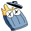 Trash Pan's defeat sprite.