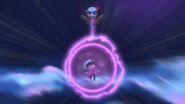 Motsuki carries Luna in a lunar bubble