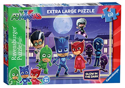 Ravensburger PJ Masks Extra Large Glow in The Dark Jigsaw Puzzle NEW 60 Piece 
