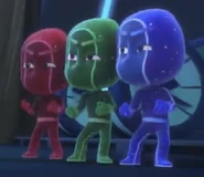 The Ninjalinos with the PJ Masks' powers