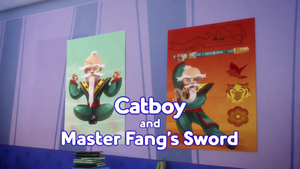 Catboy and Master Fangs Sword Card