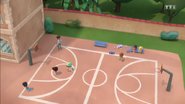 Kids playing basketball