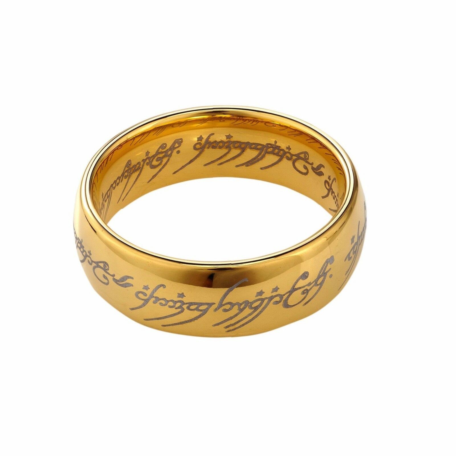 King Ring 6mm Lord of The Rings Engraved Ring – The One Ring to Rule Them  All For Men & Women – Lotr Ring – Ring of Power – Gold 6|Amazon.com