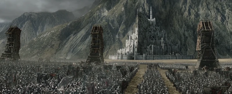 Minas tirith on a mountain top