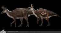 Render of Lambeosaurus' original Chestnut skin from Cindy's Artstation.