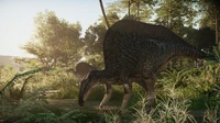 A female Ouranosaurus of the Spectrum skin, as seen in the November 2023 Devlog.