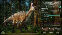 Lambeosaurus' Species Profile with the Old model, as seen in the November 2019 Devlog.