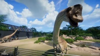 Brachnew.jpeg (541 KB) Three Brachiosaurus in an enclosure, as seen in the February 2021 Devlog.