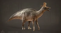 Render of Lambeosaurus' Equine skin from Cindy's Artstation.