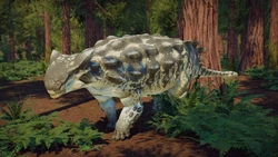 A leucistic Ankylosaurus.