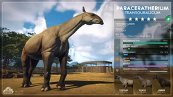 Old Paraceratherium Species Profile, as seen in the March 2020 Devlog.