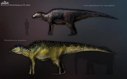 4a27c6b2a5f7afe6b791098378a86dcf.jpg (45 KB) Original Concept Art for Edmontosaurus' Arctic and Vibrant skins.